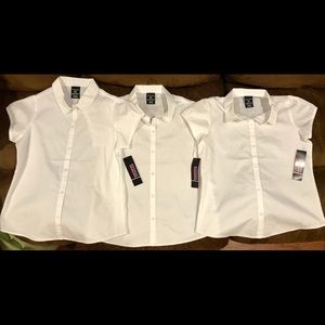 Girls uniform tops size 14/16 NWT
